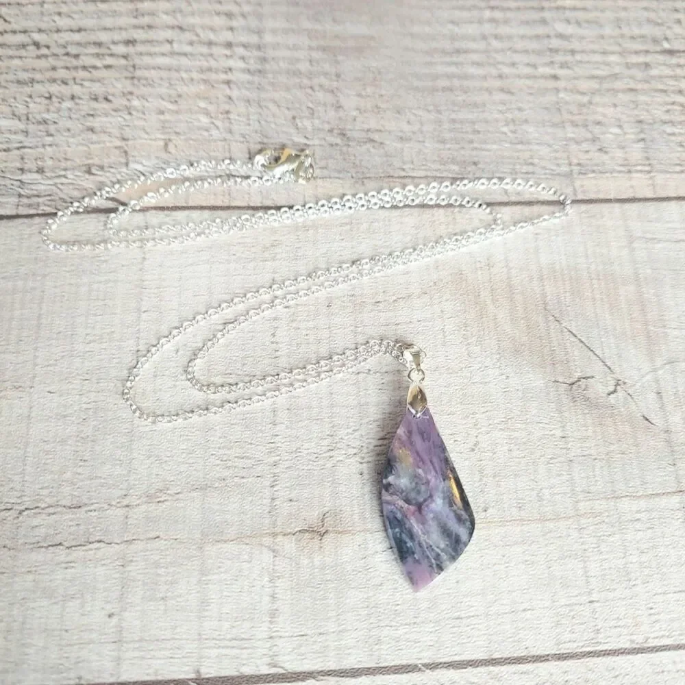 Charoite Necklace Natural Gemstone